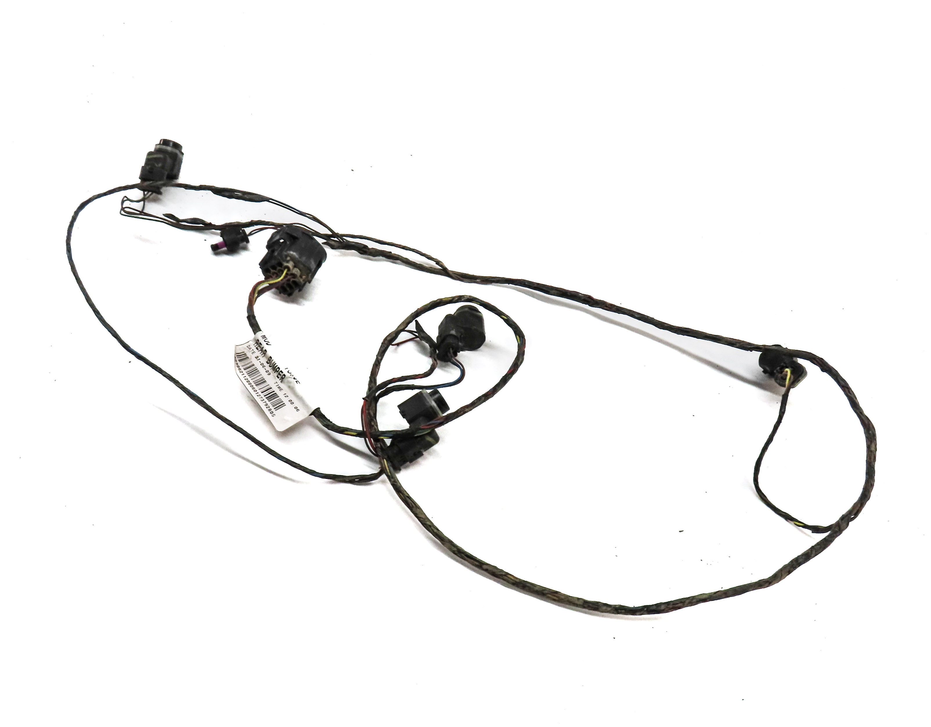 10 LAND ROVER LR4 L319 REAR PARK ASSIST PDC SENSOR SET/4 w/WIRE HARNESS (BLACK) — exact item pictured